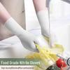 Women's Disposable Nitrile Dishwashing Gloves, Waterproof, Durable, Food Grade, for Home Cleaning, Thin Fit, Extended Length