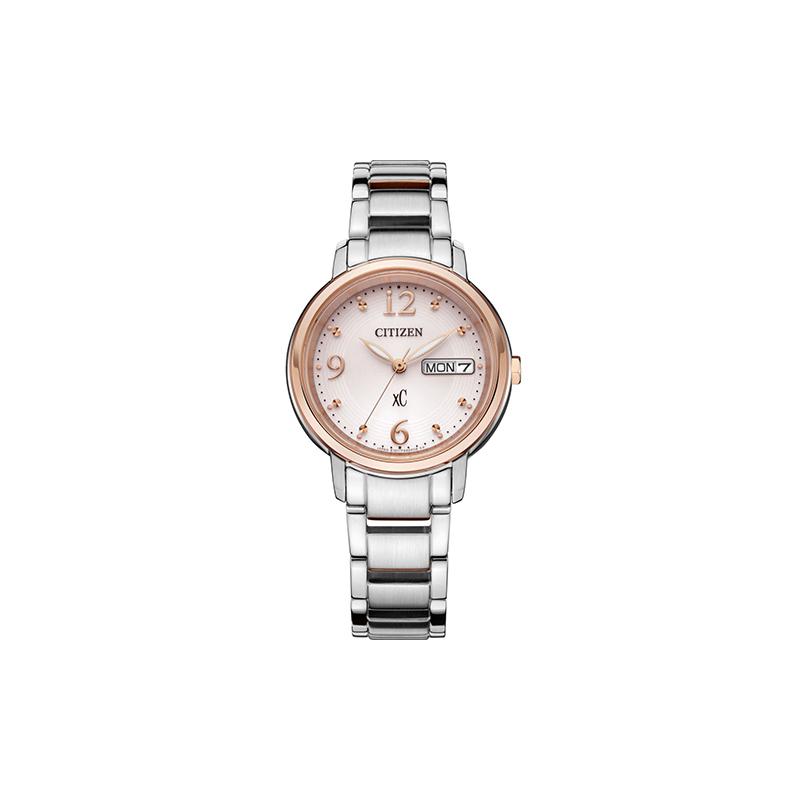 

CITIZEN Eco-Drive Series Stainless Steel Pink Gold Case Strap Sports Leisure Gift Giving Solar Quartz Women s Watch Pink Dial EW2425-57W синій