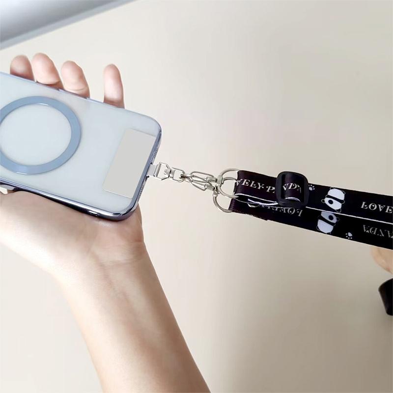 Bär Langes Handy-Lanyard Verstellbarer Crossbody-Handystrap Umhängeband Anti-Verlust Hängeschnur Mit Dichtungsklammer Für Iphone Xiaomi