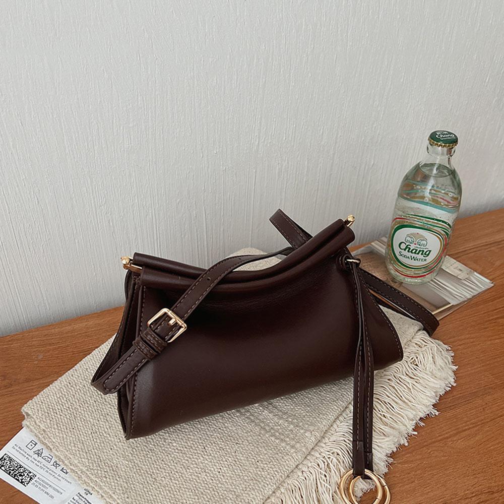 New Solid Color Luxury Women Leather Bag Bright Spring Summer Style High Quality Crossbody Bag Classic Design Underarm Bag