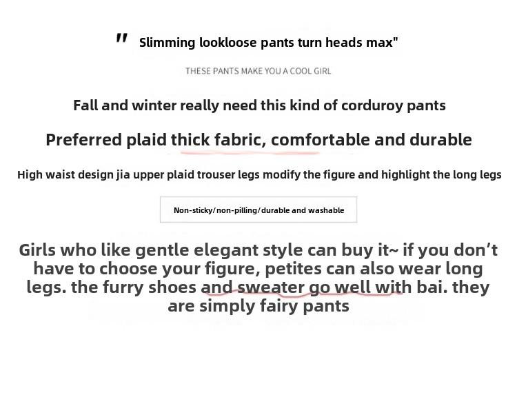 Dámské manšestrové kraťasy Maillard s vysokým pasem: Podzim/Zima 2023 áčkový střih, střih se širokými nohavicemi