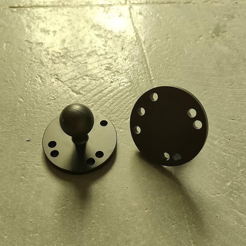 25mm / 1 Inch Ball Mount AMPS Round Adapter Plate Ram Mount for Industry Dual Ball Socket Arm for Garmin Lowrance Humminbird