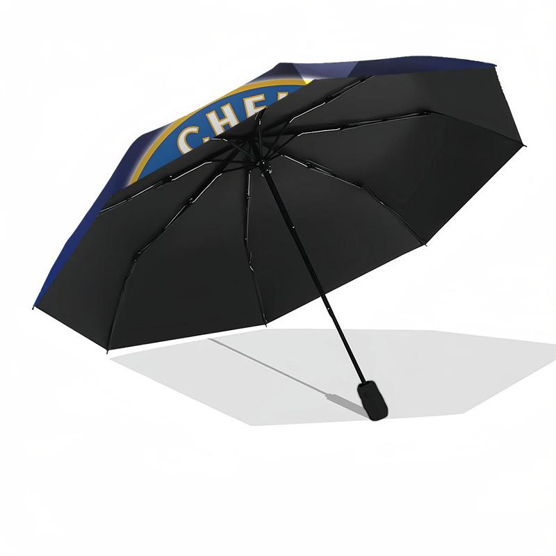 Chelsea Football Club, Badge- Automatic Opening and Closing, 8-rib Structure Portable Umbrella, Suitable for Men and Women in All Seasons -