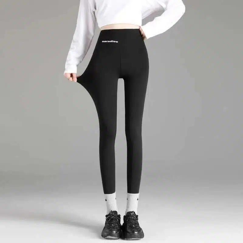 Thickened Lamb Wool Women's Outer Wear Winter Spring and Autumn Tight Thermal Cotton Pants Velvet Bottoming Yoga Barbie Pants