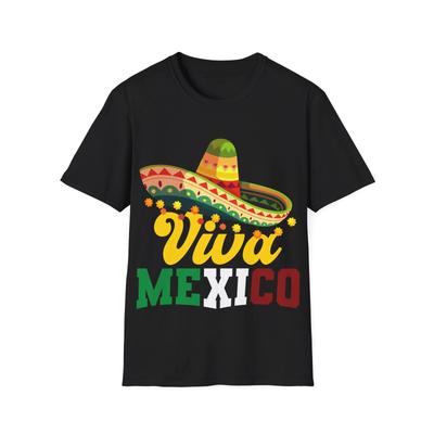 T-Shirt Viva Mexico Carnevale Messicano Sombrero Outfit Viva Mexico Camicia da Festa