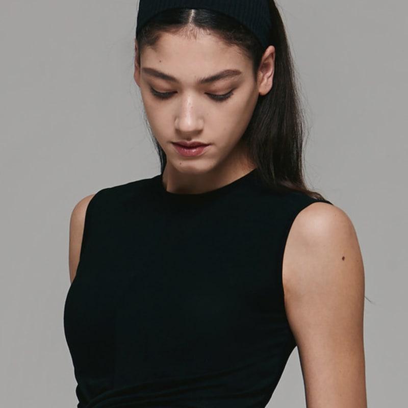 DEVIWEAR Damen Yoga-Bekleidung DEVI-A0003-Schwarz Pilates Laura Golji Stirnband