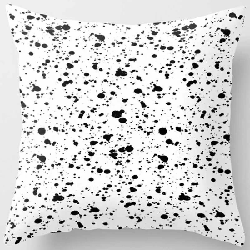 Black And White Geometric Pattern Pillowcase Modern Simple Ins Style Cushion Creative Striped Polka Dot Sofa Decorative Pillow