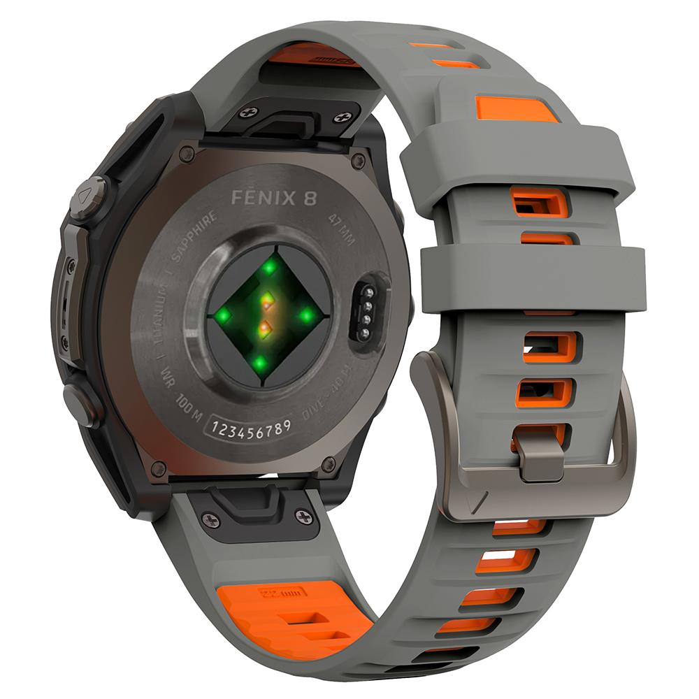 KALEBOL QuickFit 22mm Watch Strap for Garmin Fenix 7 Pro/7/6 Pro Dual Color Silicone Wrist Band