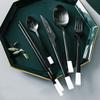 Stainless Steel Dinnerware Sets Knife And Fork Spoon Tableware Steak Chopstick Spoon Set Black Simple Western Tableware