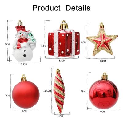 Christmas Tree Balls Red Candy Cane Hanging Ornament Big Pendants Set Christmas Decorations For Home 2025 Natal Navidad New Year