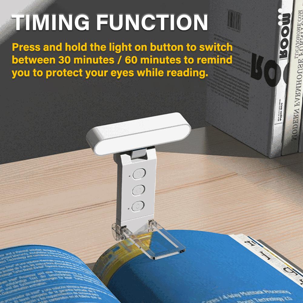 1PC USB rechargeable clip-on book light Desktop small reading light Portable night light for room decoration