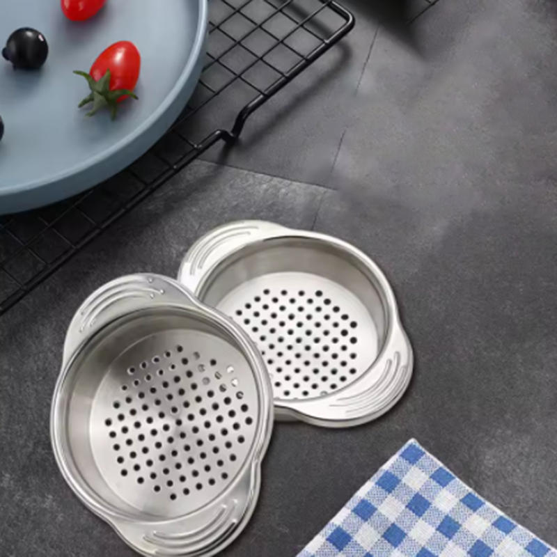 1pcs Stainless Steel Can Colander Sieve Tuna Press Lid Oil Drainer Remover Suitable for Beans Vegetables Fruit Tuna