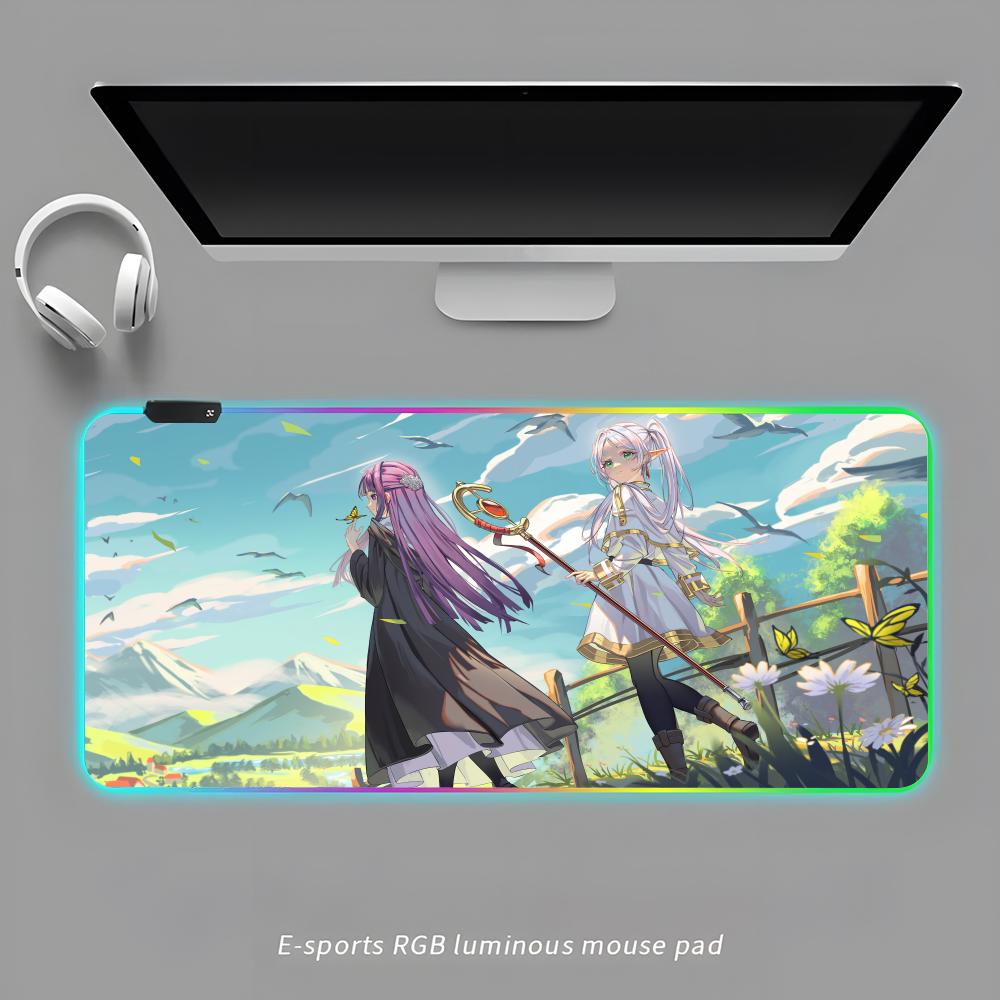 

Frieren Mouse Pad RGB Gaming Mouse Pad Desk Mat HD Gamer Large LED Light XXL MousePads RGB600x300x3mm