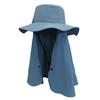 Waterproof Hat Men and Women Big Eaves Shawl Integrated Outdoor Sunscreen Hat Fishing Cover Full Face Mask Sunshade Bucket Hat