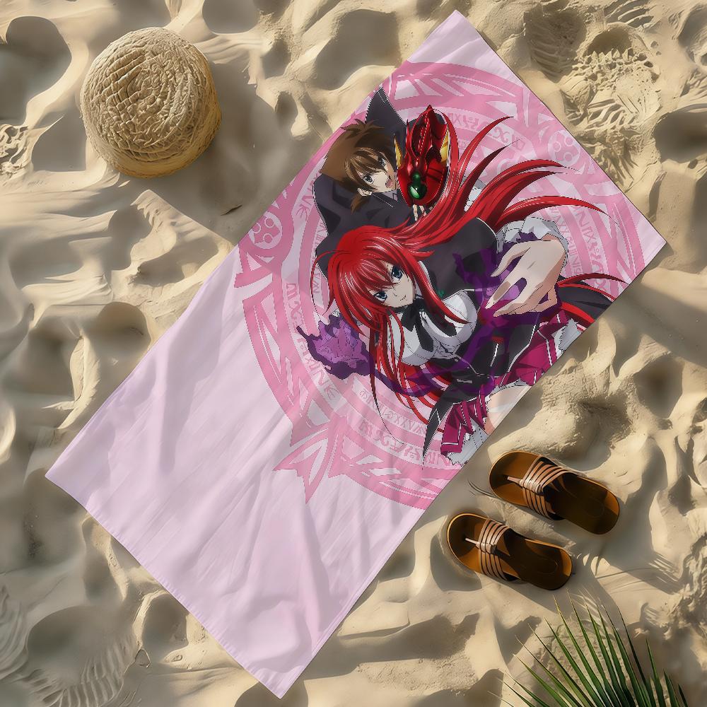 Anime High School D-dxdS Towel Soft Lightweight Anti-Sand Large Beach Towel Quick-Drying Bath Sports Family