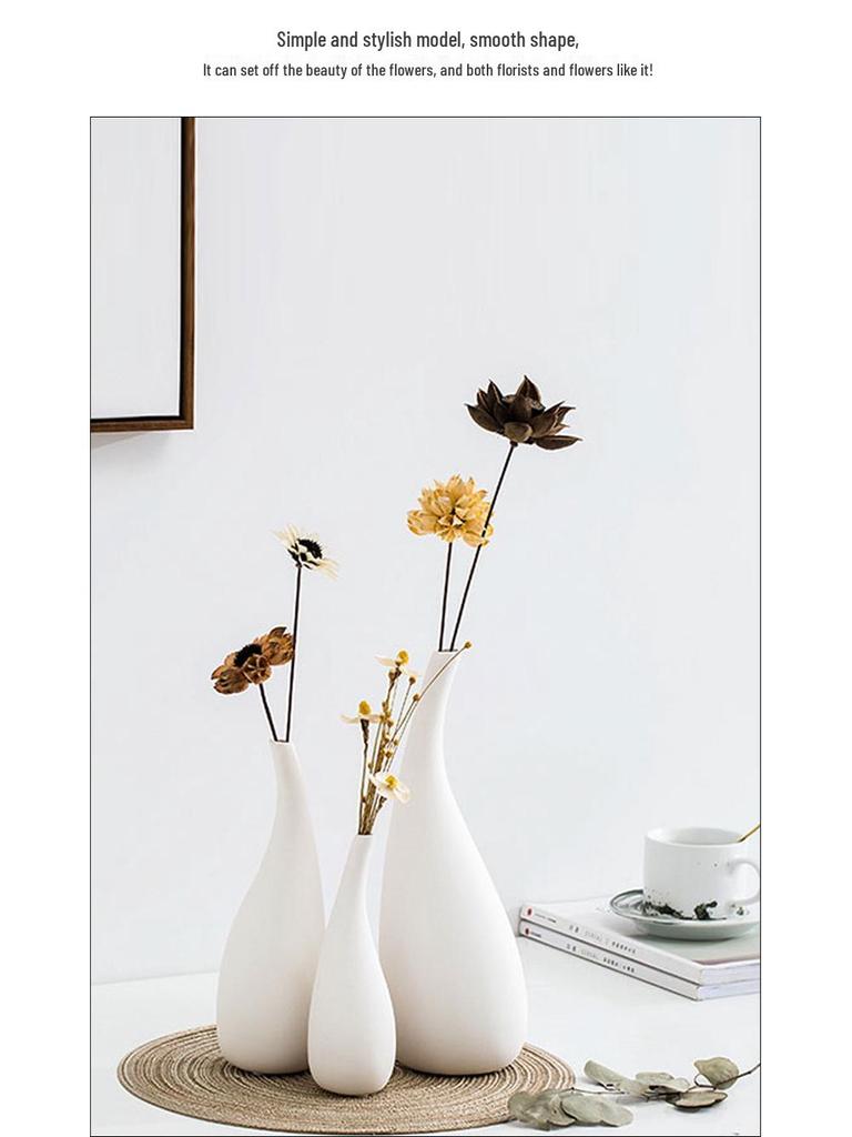Modern Feng Shui Ceramic Flower Vase for Home Decor