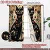 Set Of 2 Flat Printing Scene Curtain Floral Feline Duo Digital Printed Polyester Drapes All Season Party Holiday Decor Perfect