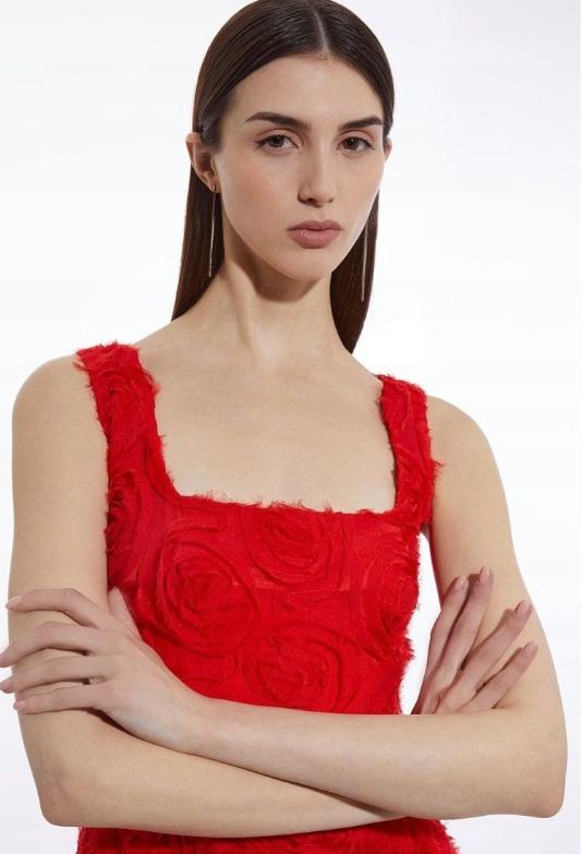 Karen Millen Czerwona Sukienka Mini Ze Wzorem Kwiatowym 42 B1C