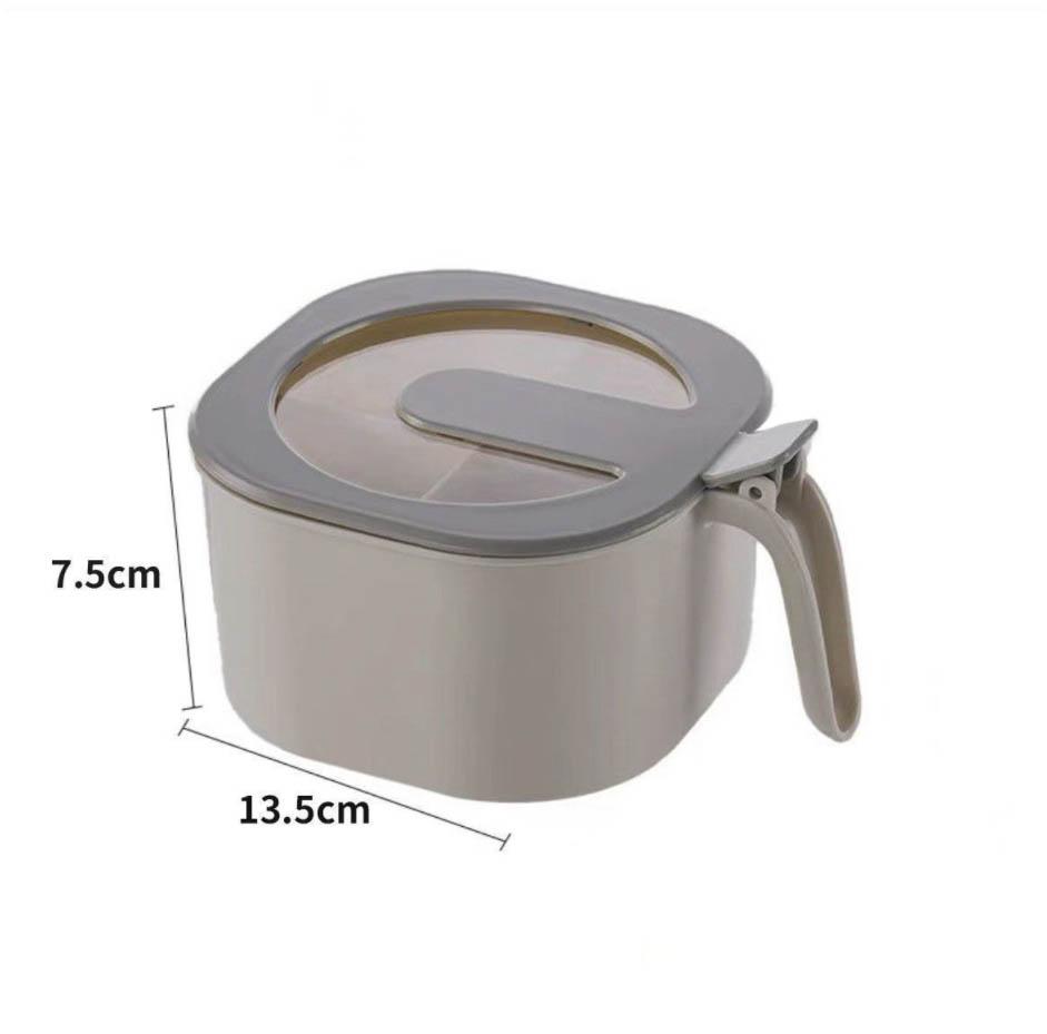 Бытовая коробка для приправ «четыре в одном» с ложкой и крышкой. Банка для приправ. Солонка. Кухонные принадлежности.