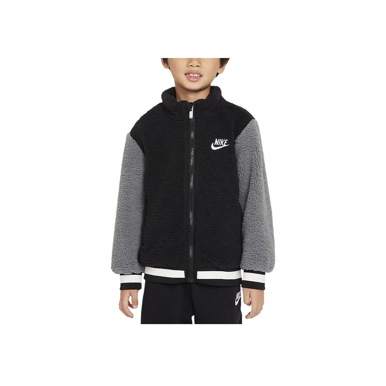 

Nike Куртка со стойкой воротником Удобная Мягкая Детская куртка Черная HQ7432-010 6