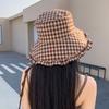 Stylish Unisex Wide Brims Sun Hat With Classical Checkered Pattern Fisherman Hat For Outdoor Activity And Daily Wear