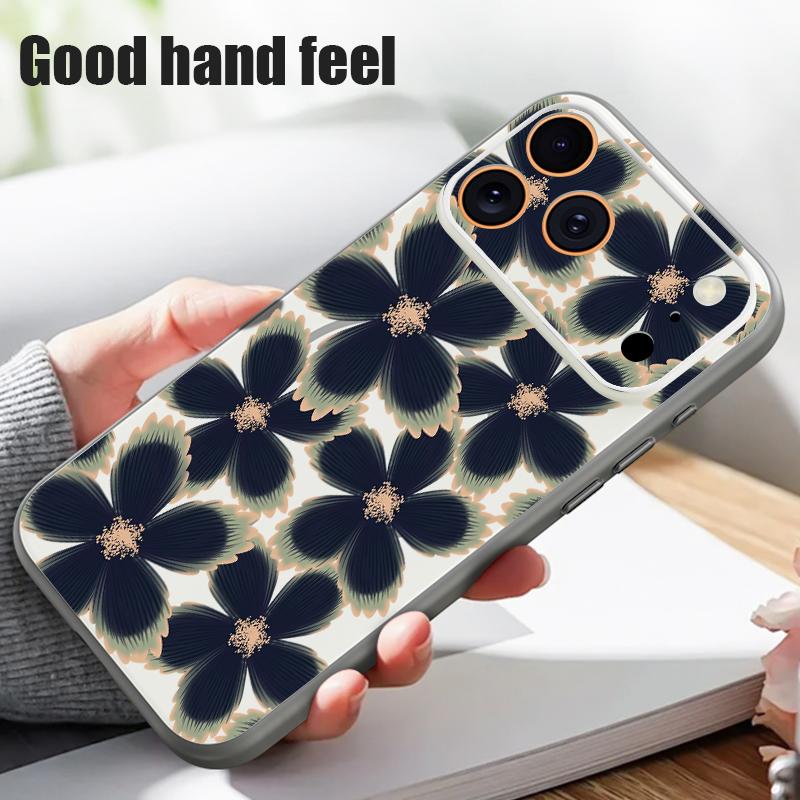 Flowers Leaves Pattern Case For iPhone 17 Pro Max Funda iPhone 16 15 14 13 Pro Max Magnetic For Magsafe Hybrid Slim Matte Cover
