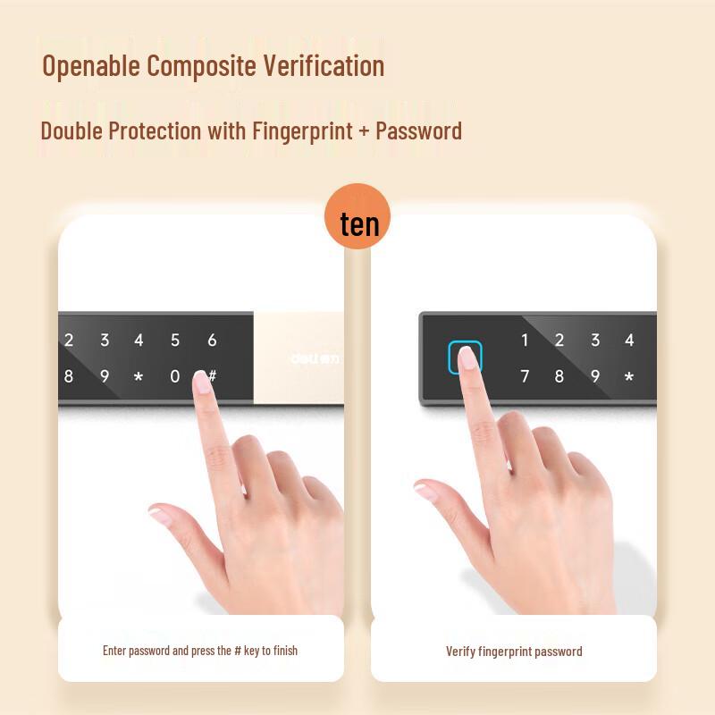 Deli 27333C Automatic Fingerprint Password Safe