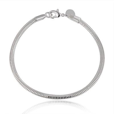 Modisches Armband aus versilbertem Kupfer mit Schlangenknochen