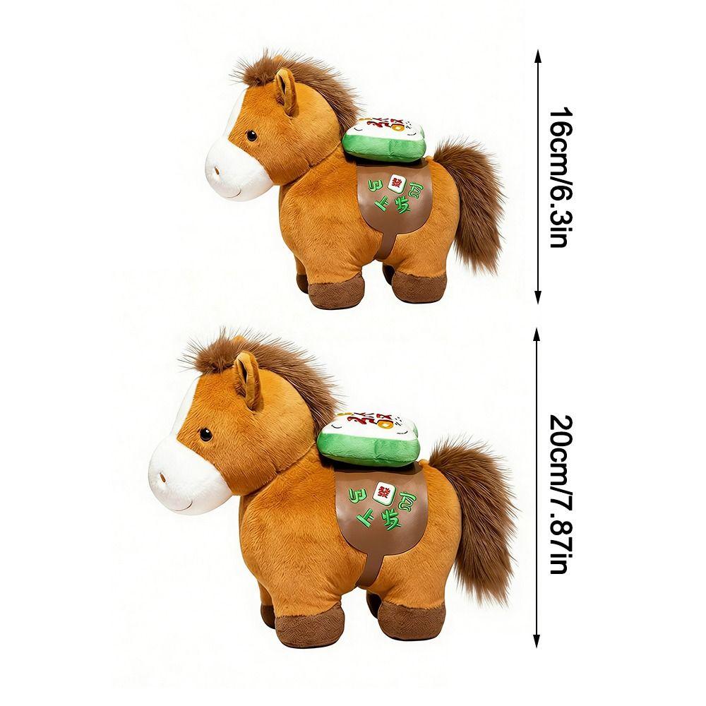 Fashion 16cm/20cm Red Lucky Horse Plush Toy Premium Plush Stuffed Animal 2026 Zodiac Horse Stuffed Animal Horse Festival Gift
