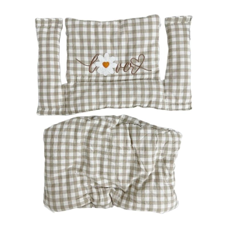 

Подушка для детского стульчика с цветочным принтом, съемная подушка для спинки, нескользящая подушка для обеденного стула, поддерживающая подушка 1