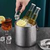 Stainless Steel Ice Bucket Double Layer Cooler For Bar Lounge Party And Wine Storage
