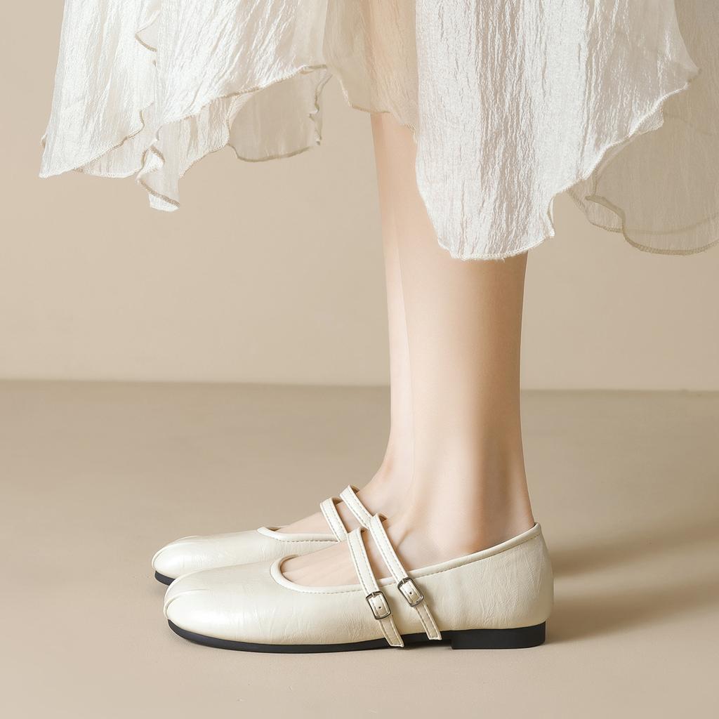 Weiwei Girl 683-2 French Mary Jane Shoes One-word Belt 2025 New Fairy Wind Light Mouth Soft Sole Single Shoes Women