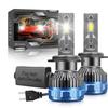 H7 Car LED Headlight Bulb 60W 60000LM 6000K LED Headlight Conversion Kit 12000rmp Speed Cooling Super Bright Waterproof High and Low Beam Bulb 2 P