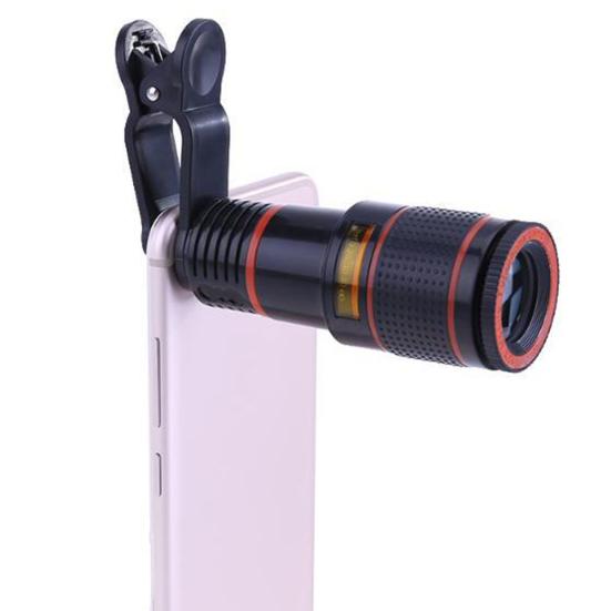 Universal 8X 12X Mobile Phone Camera Telephoto Lens External Telescope with Clip