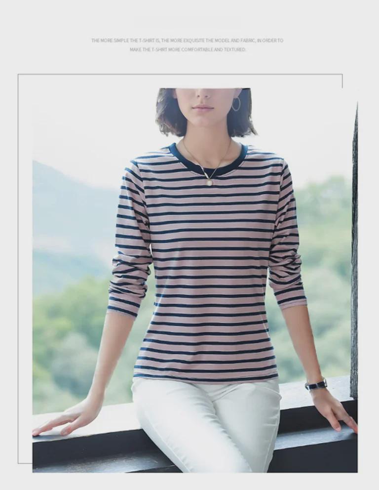 Women's Pure Cotton Long-Sleeve Autumn Top - Loose-Fit for Middle-Aged & Elderly