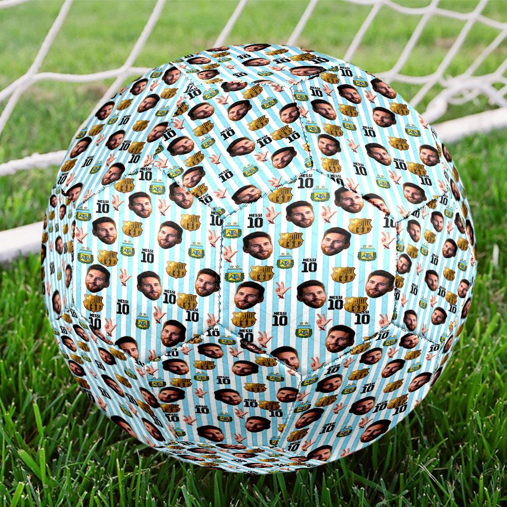 1 pz Pallone da Calcio Messi Taglia 5 Pallone da Calcetto Indoor alla Moda Colorato Gioco in Giardino - Ottimo Regalo per Appassionati di Sport HE45