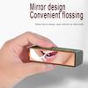 10/60Pcs Mecha Wind Mirror Portable Floss Box Auto Pop Up 10pcs Mini Transparent Floss Stick Storage Box Oral Care Floss Organiser