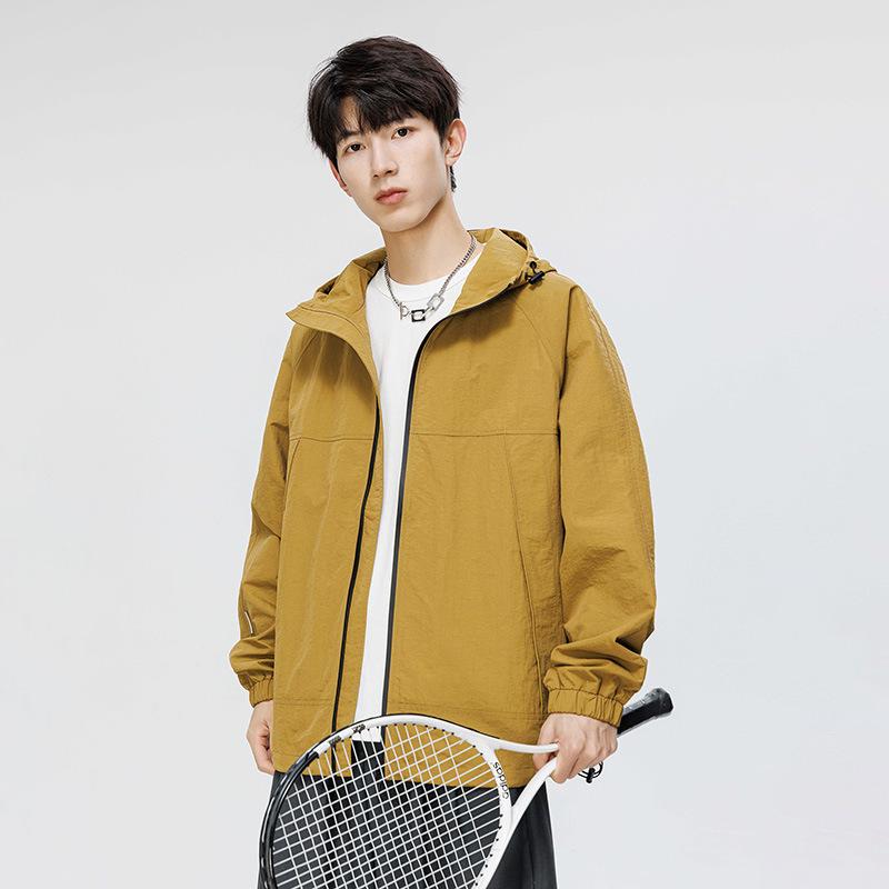 Trendy American Windbreaker Jacket - Unisex Hooded, Lightweight, Autumn/Winter, Waterproof & Breathable