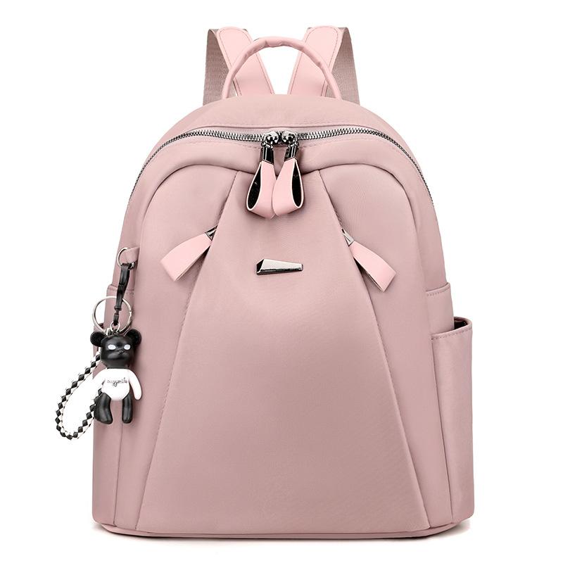 

Женский легкий рюкзак, нейлоновая дорожная сумка большой емкости, пригородный рюкзак розовый