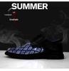 Men's Black Summer Strappy Sport Shoes with Breathable Flyknit Mesh & Lightweight Hollow Design