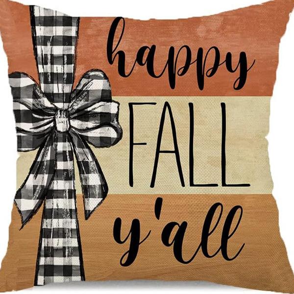Autumn Thanksgiving Pumpkin Maple Car Line Printed Pillow Clothes Quilt Cover Room Decoration Sofa Cushion