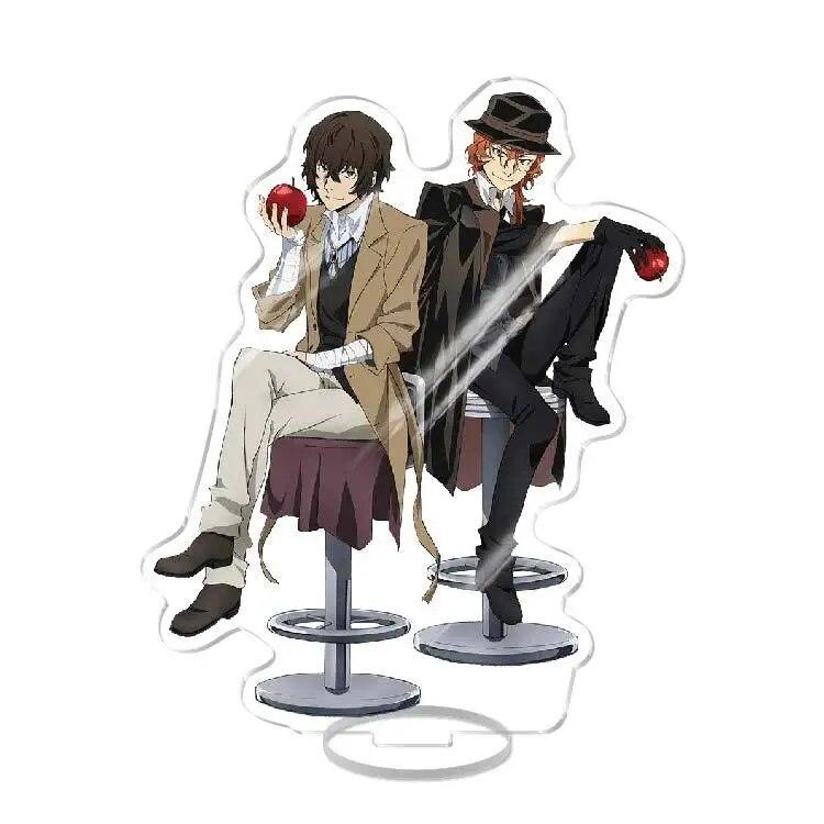 New Bungo Stray Dogs Anime Figure Acrylic Stand Model Toy Dazai Osamu Nakahara Chuuya Ryunosuke New Year Desk Decor Collect Gift