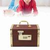 Wooden Material Locking Money Storage Box With Handle Vintage Wooden Piggy Bank  Home Decor