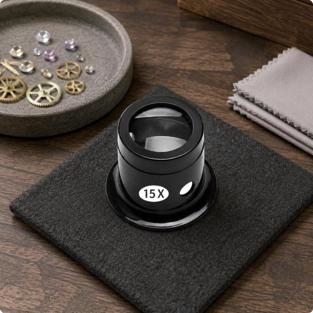 Watch Repair Loupe Cylindrical Body Inspection Wide Base Handheld Viewing Lens for Jewelers
