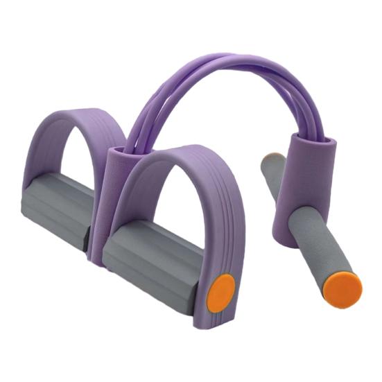 Pedal Resistance Bands with Handle 4/6-Tube Elastic Yoga Pedal Puller Resistance Band Manual Tension Rope for Abdomen Waist Arm Leg Stretching