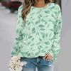 Fall/Winter 2025 New Fashion Crew Neck Long Sleeve Printed Women's Top Elegant Casual Loose Hoodie