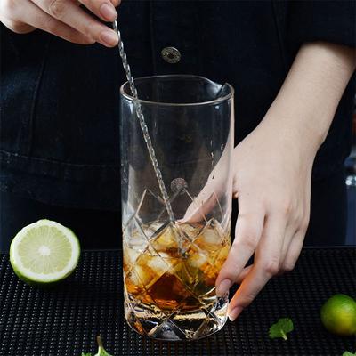 1PC Stainless Steel Stir Bar Spoon Mixing Ounces Cocktail Spoon Spiral Pattern Bartender Tools Teadrop Spoon Bar Accessories