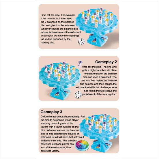 Kids Astronaut Balance Tree Toy Logic Thinking Focus Training Two-Player Frog Balance Game Toddlers Boys Girls Educational Interactive Strategic Board