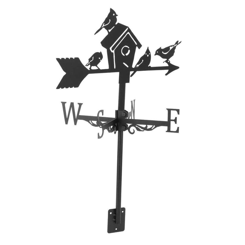 Outdoor Weather Vane Measuring Tools Farm Scene Roof Mount Wind Direction Indicator, for Garden