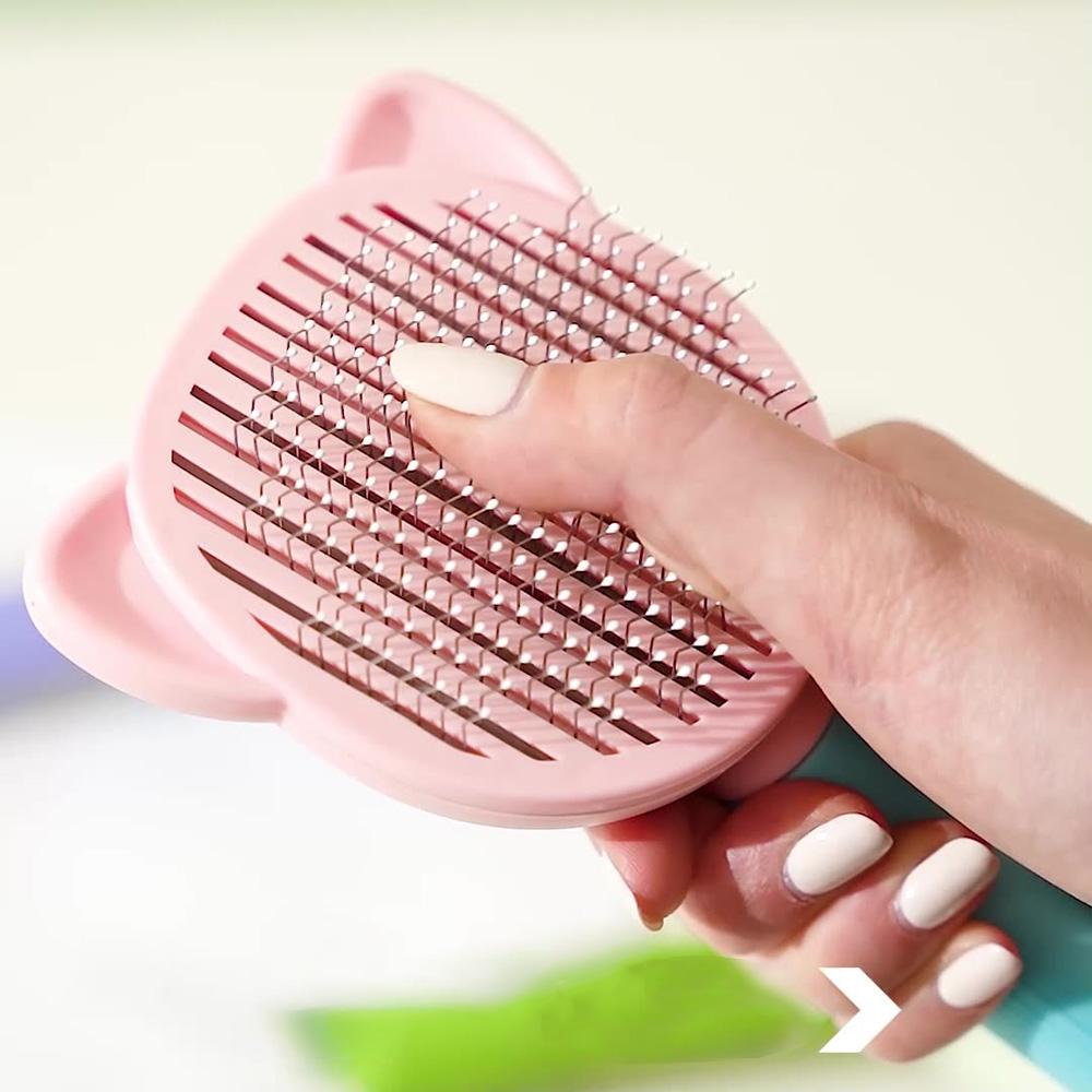 Pet Comb & Brush - Professional Pet Grooming Tool for Cats & Dogs, Effective Dog Hair Remover, Cat Fur Cleaning Brush,